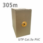 95410 ΚΑΛΩΔΙΟ UTP Cat.5e U/UTP Eca CCA PVC 5.0mm Grey 305m